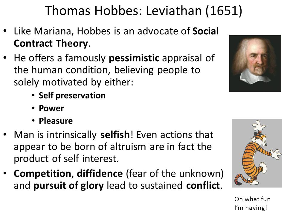 A short analysis of hobbes social contract theory
